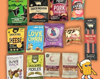 Beer Snacks / Pub Snacks / Best with Beer Snack box - Birthday / Thank You / Valentines Day Gift idea for Husband, Boyfriend