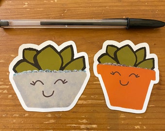 Succulent vinyl stickers cute stickers for her for him succulent sticker