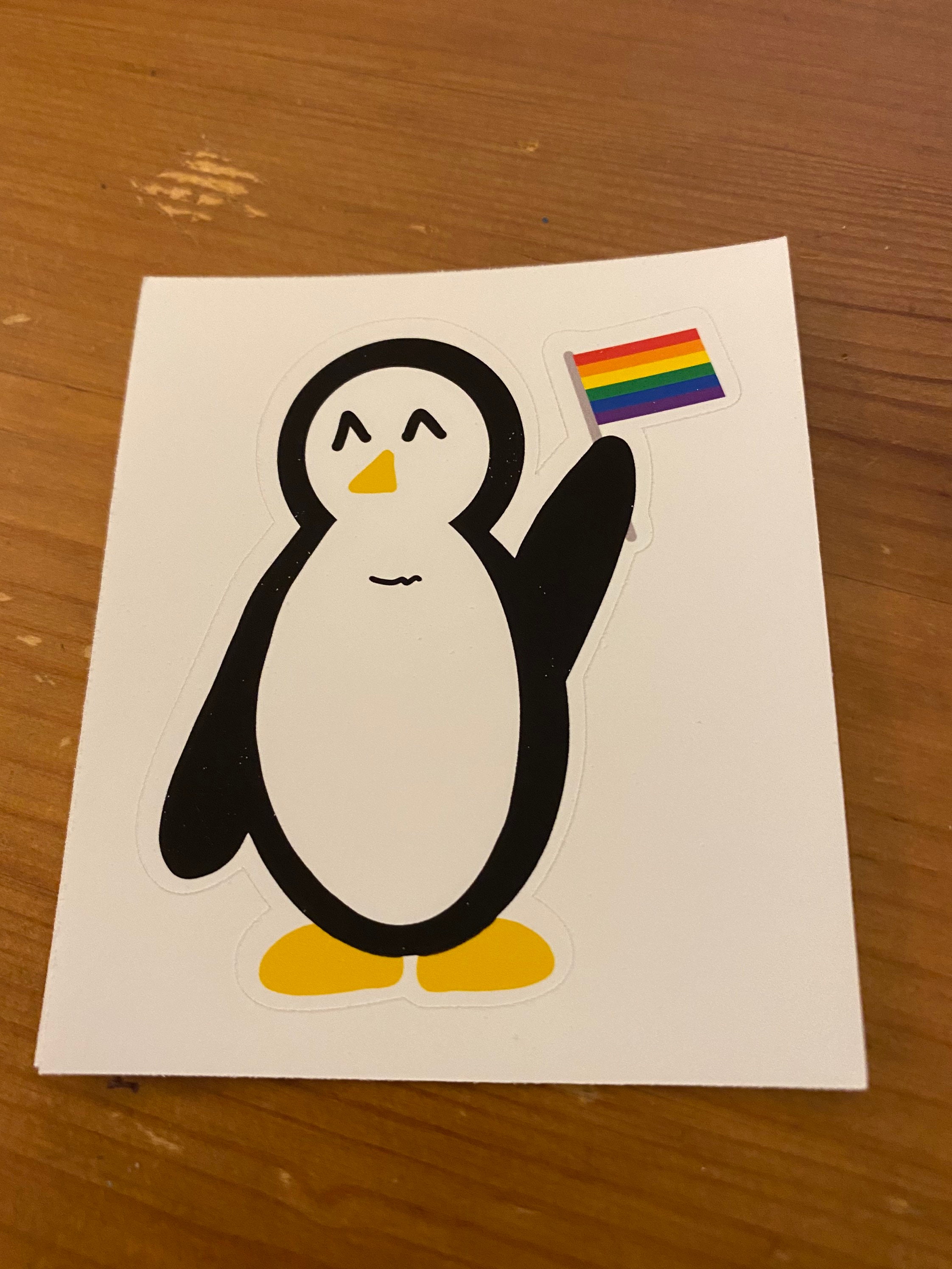 Penguin Pride Vinyl Sticker LGBT Sticker LGBT Pride Flag Pride Etsy