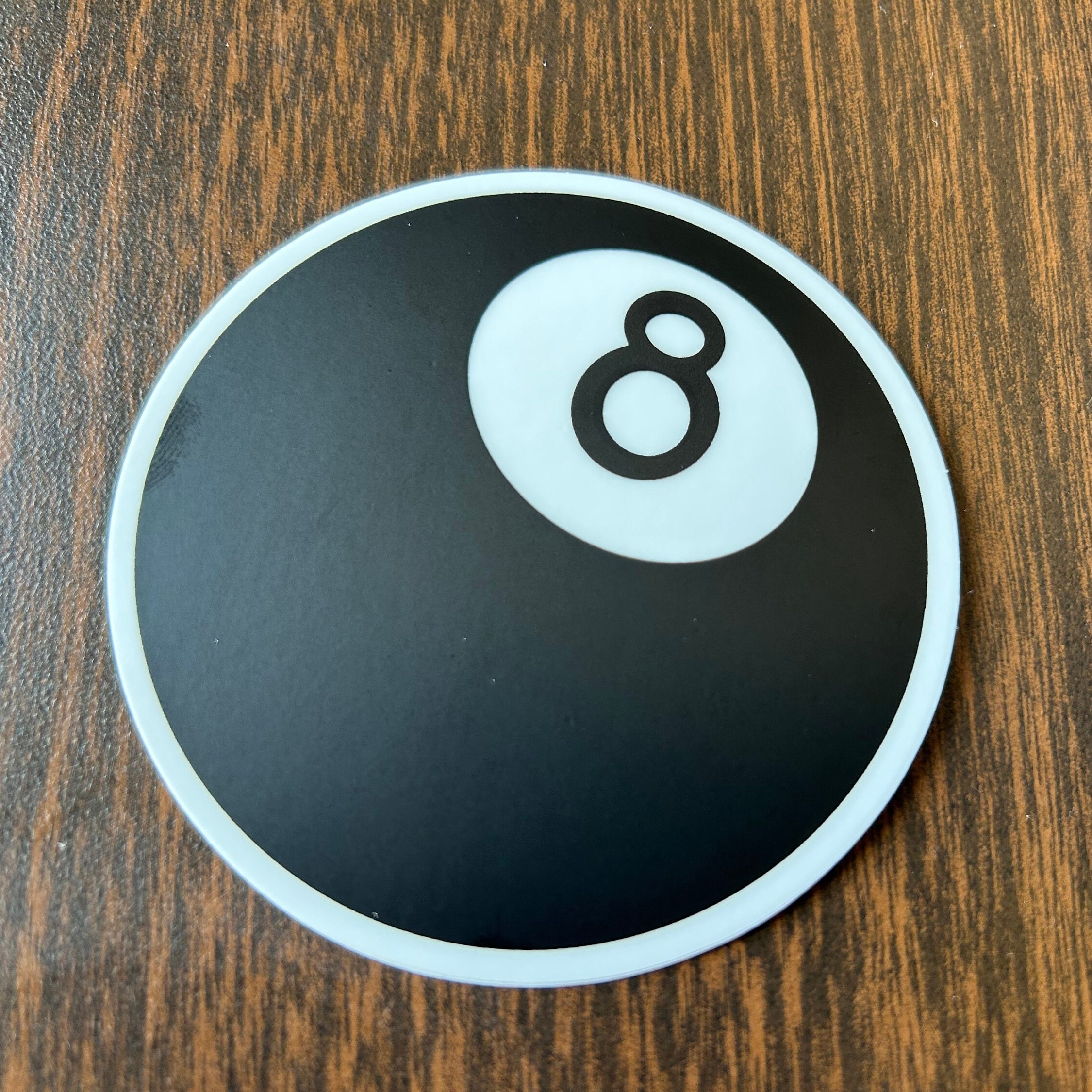 8 Ball Decal - 2 Pack Billiard Pool Ball Sticker - Choose Color Size