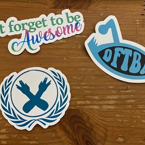 Nerdfighter themed stickers vinyl sticker DFTBA hanklerfish Don't forget to be awesome sticker pack Set of 3