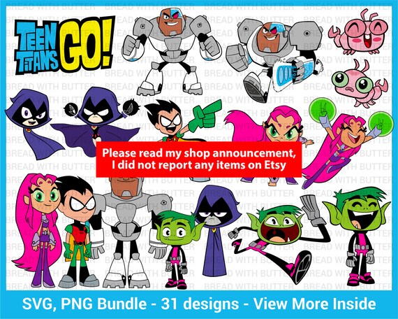 Download Teen Titans Go Bundle Teen Titans Go Svg Teen Titans Go Etsy