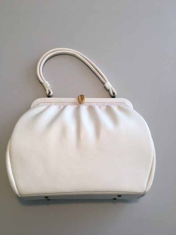 Vintage white vinyl handbag
