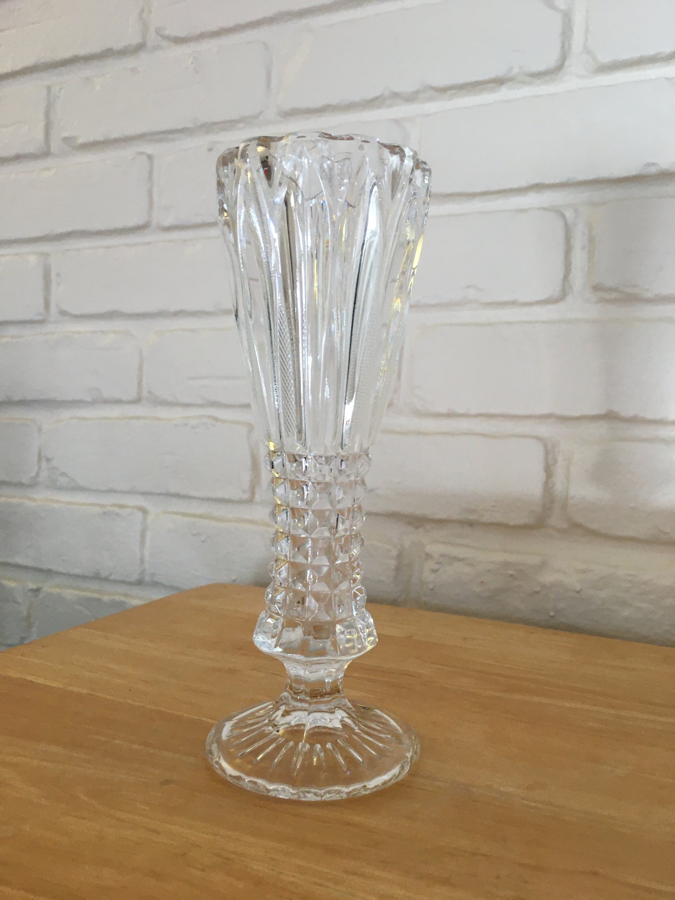 Vintage Genuine lead crystal vase hand cut in Western Germany. Etsy