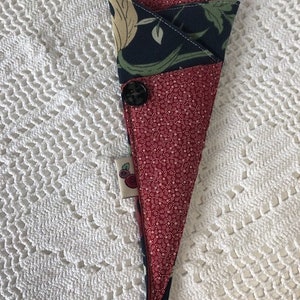 Scissor case/holder, three pockets, for sewing, crafts, hairdressers, pencils