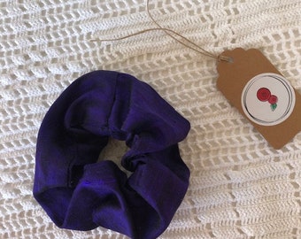 Raw silk scrunchie,  hair accessories, bracelet, purple scrunchie