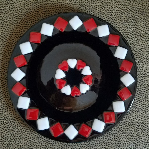 Red Glass Charger Plates Etsy