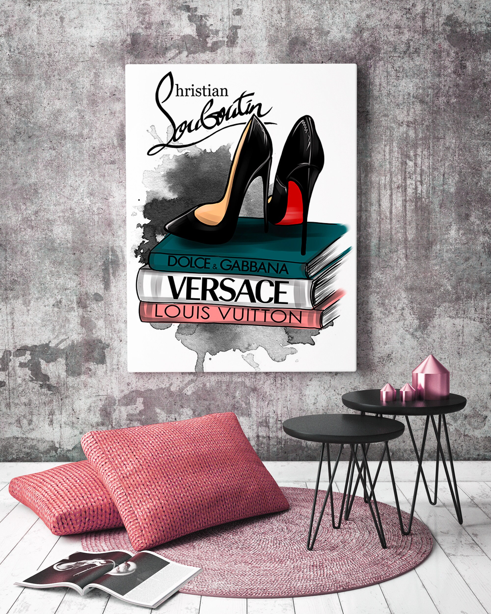 Fashion wall art Fashion canvas Fashion poster Fashion girl Etsy