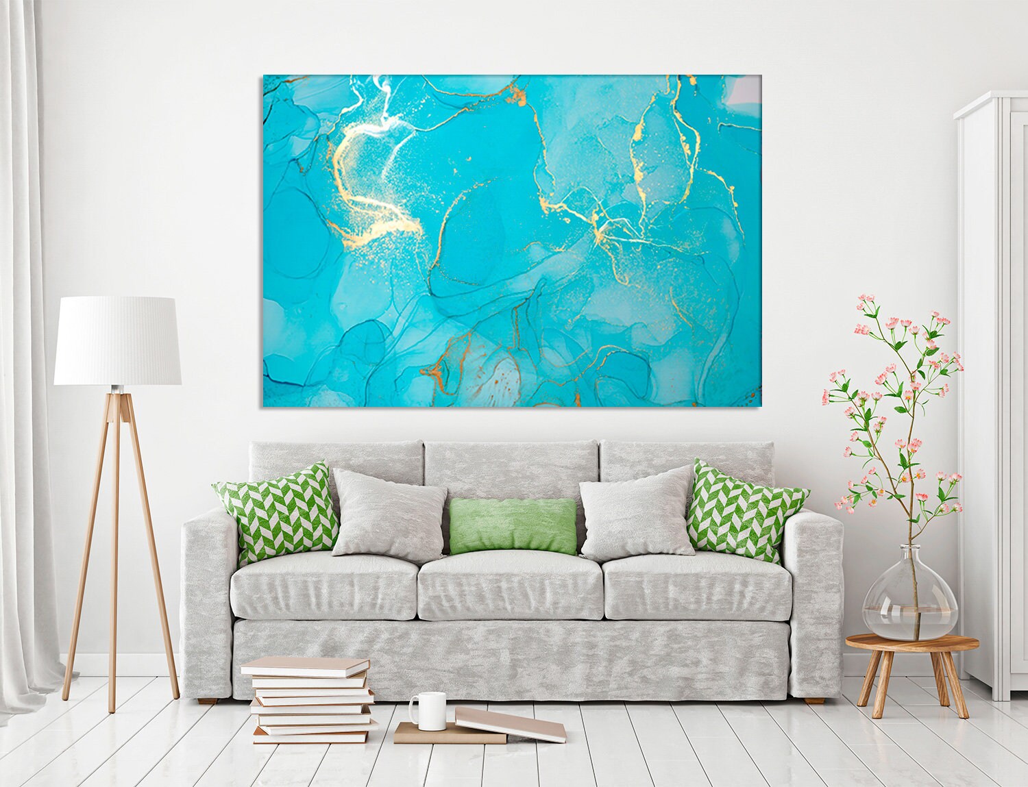 Wohnzimmer Wandkunst abstrakte Malerei Kunst zeitgenössische | Etsy