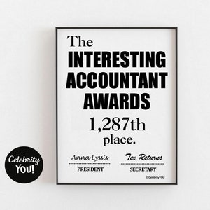 Lustiges grausames Mad Crazy Awards Zertifikat, Accounting Joke Gag Humor, SOFORTIGER Download, Secret Santa