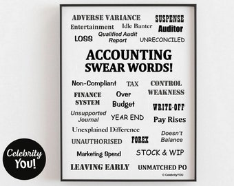 Accounting Swear Words PRINTABLE Accountant Poster Print - Etsy Ireland Accounting Swear Words PRINTABLE Accountant Poster Print - Etsy Ireland