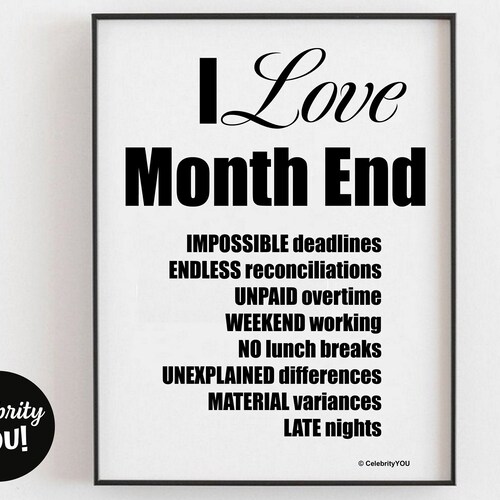 Reasons I Love Month End PRINTABLE Accounting Sign Print - Etsy Reasons I Love Month End PRINTABLE Accounting Sign Print - Etsy
