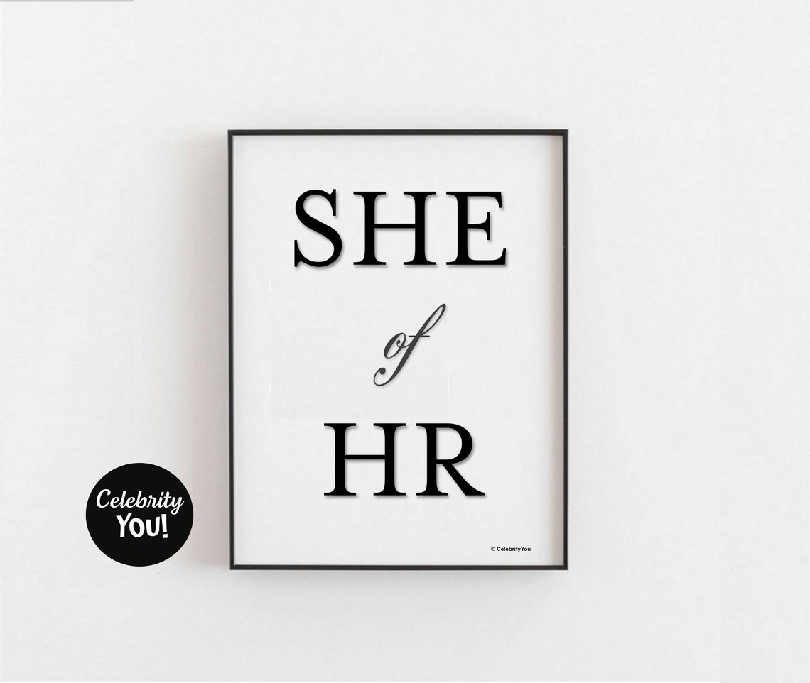She Of HR PRINTABLE Human Resources Sign Funny Hr Manager Etsy