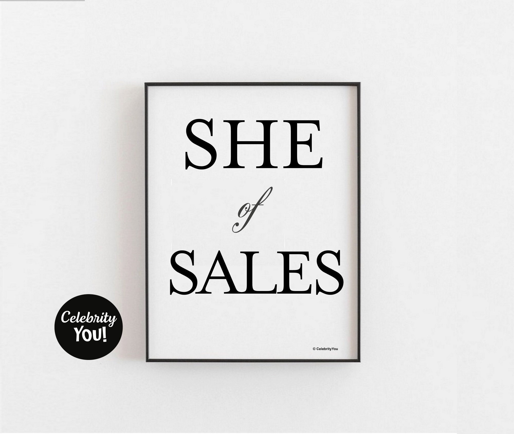 She of Sales PRINTABLE Fun Sales Office Decor Woman - Etsy Canada