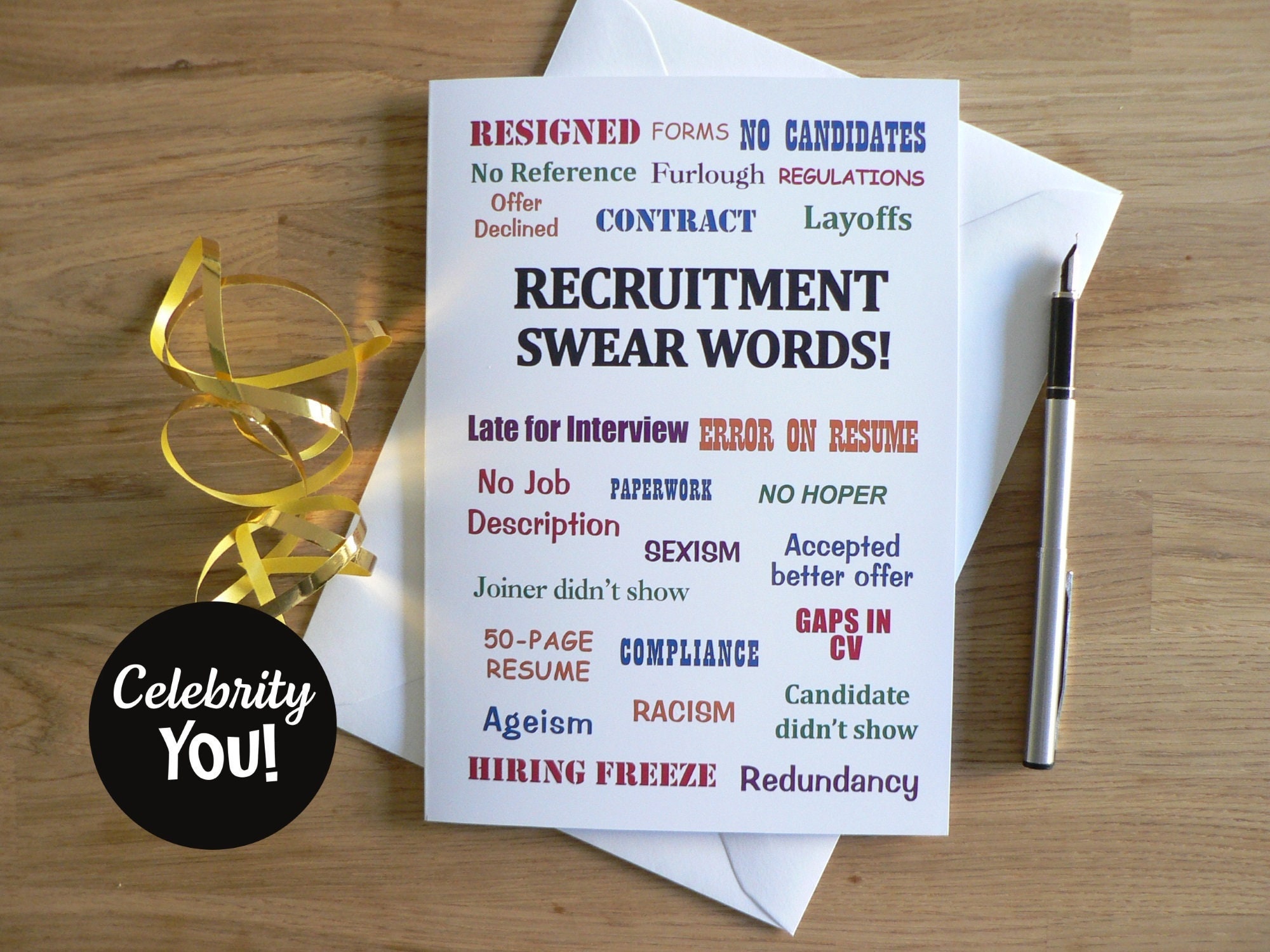 Recruitment Swear Words Annoyingly Funny Card Recruiter Pet - Etsy Canada