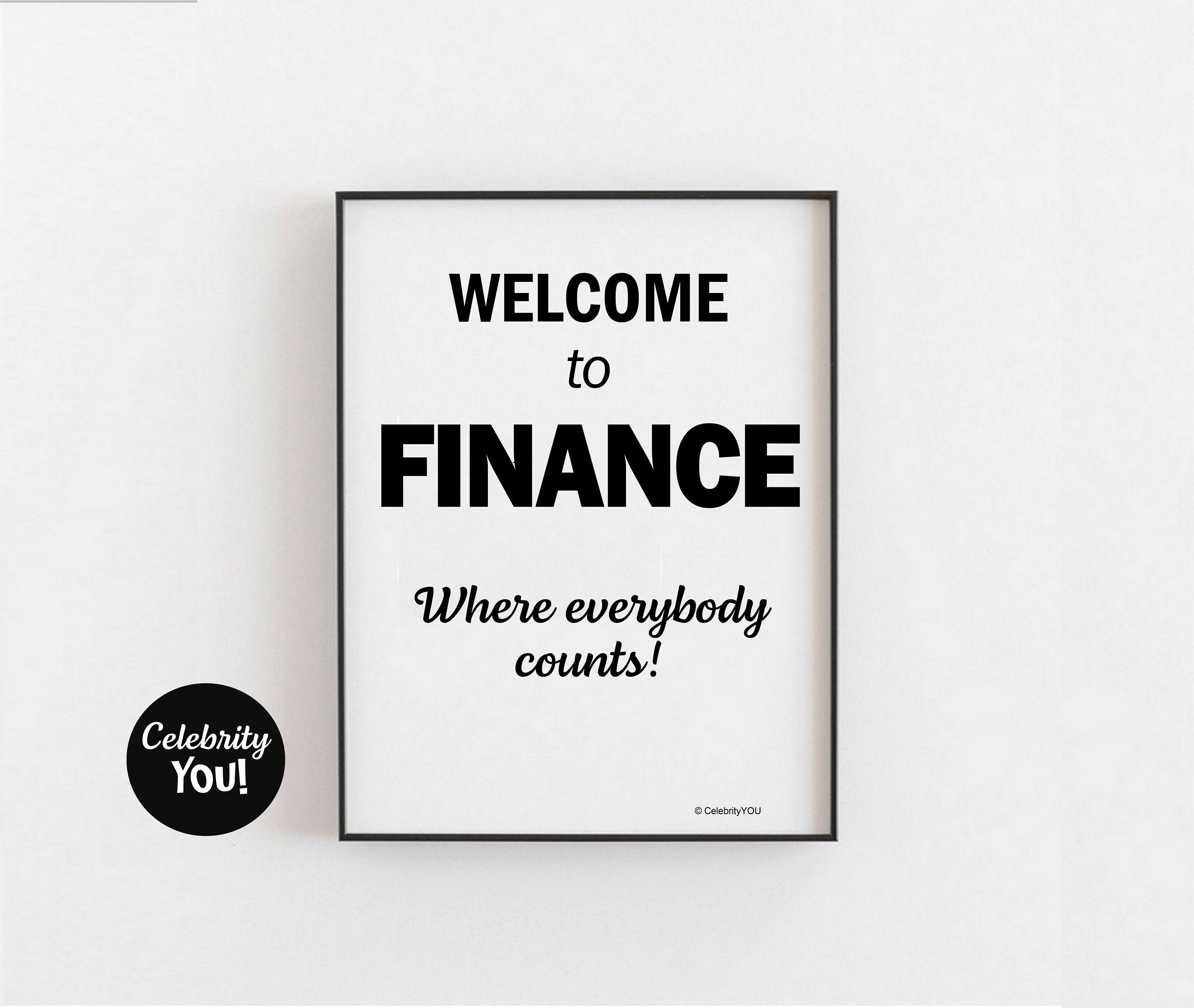 to Finance PRINTABLE Accounting Department Sign Etsy UK