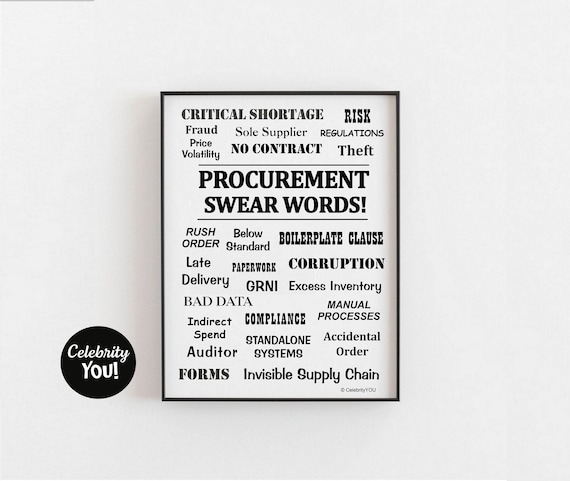 Procurement Swear Words PRINTABLE Office Sign Funny - Etsy Canada Procurement Swear Words PRINTABLE Office Sign Funny - Etsy Canada