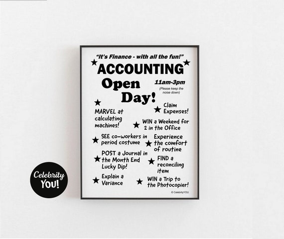 Accounting Swear Words PRINTABLE Accountant Poster Print 