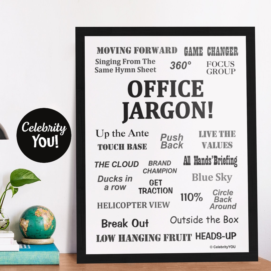 Office JARGON PRINTABLE Poster Annoying Banal Workplace Etsy