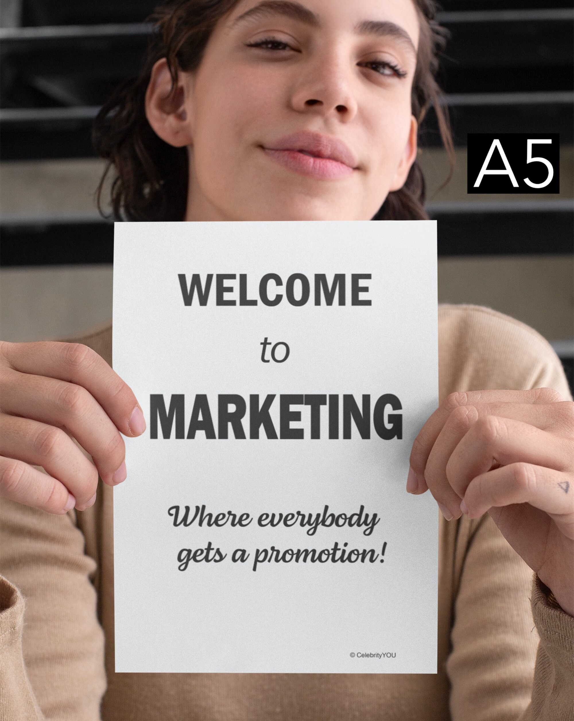 Welcome to Marketing PRINT, Office Sign, Marketer Appreciation Gift ...