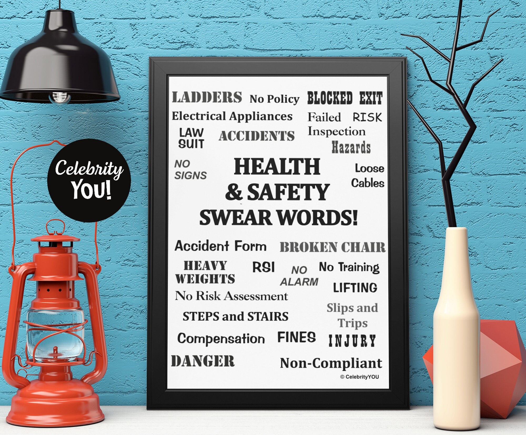 Health and Safety Swear Words PRINTABLE Safety Poster Health Etsy