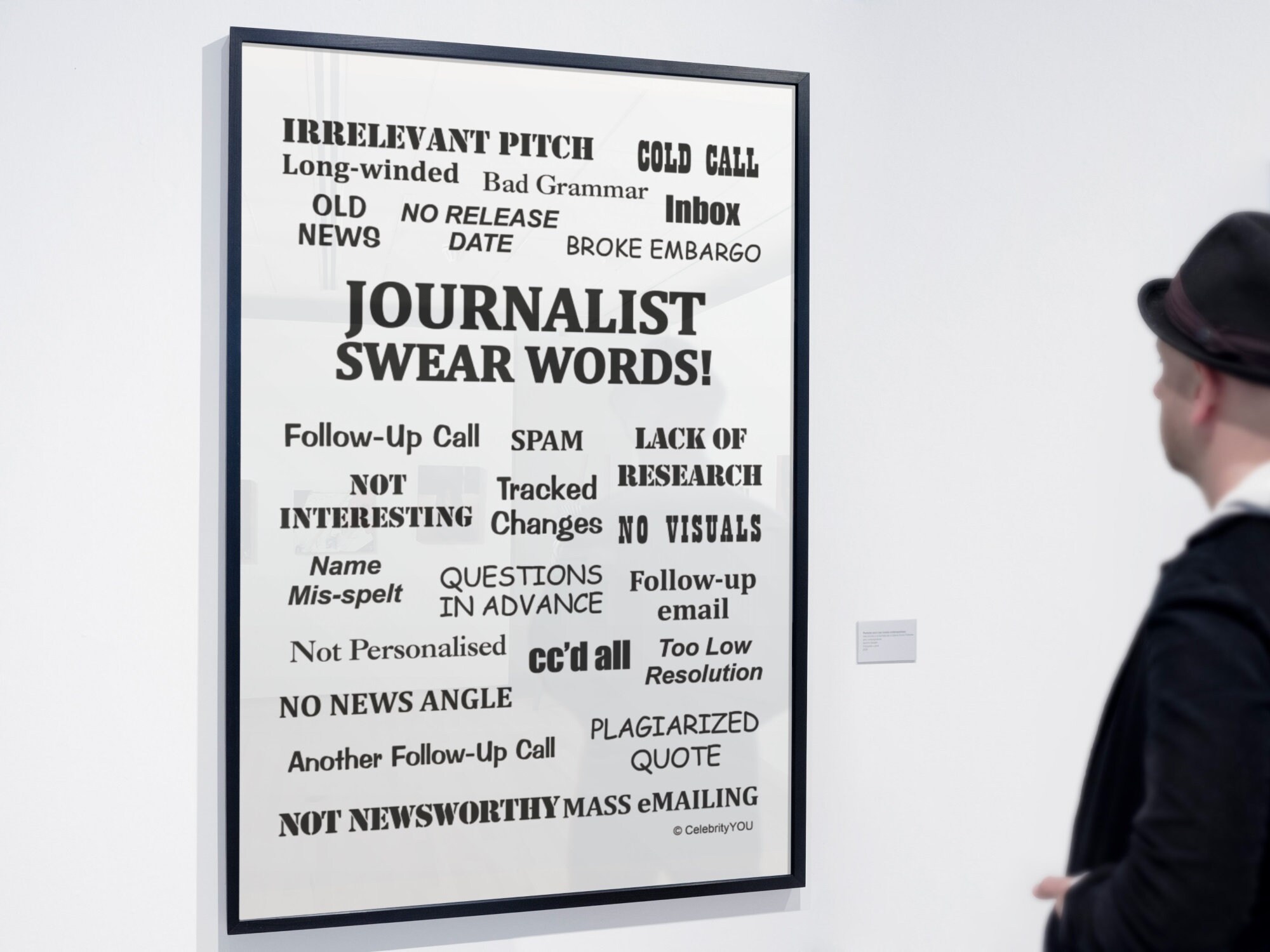 Journalist Swear Words PRINTABLE Office Sign, Annoyingly Funny Gift, PR