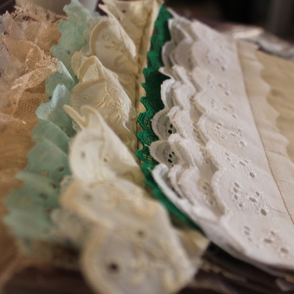 Junk Journal Coffee Dyed Pages with Lace.