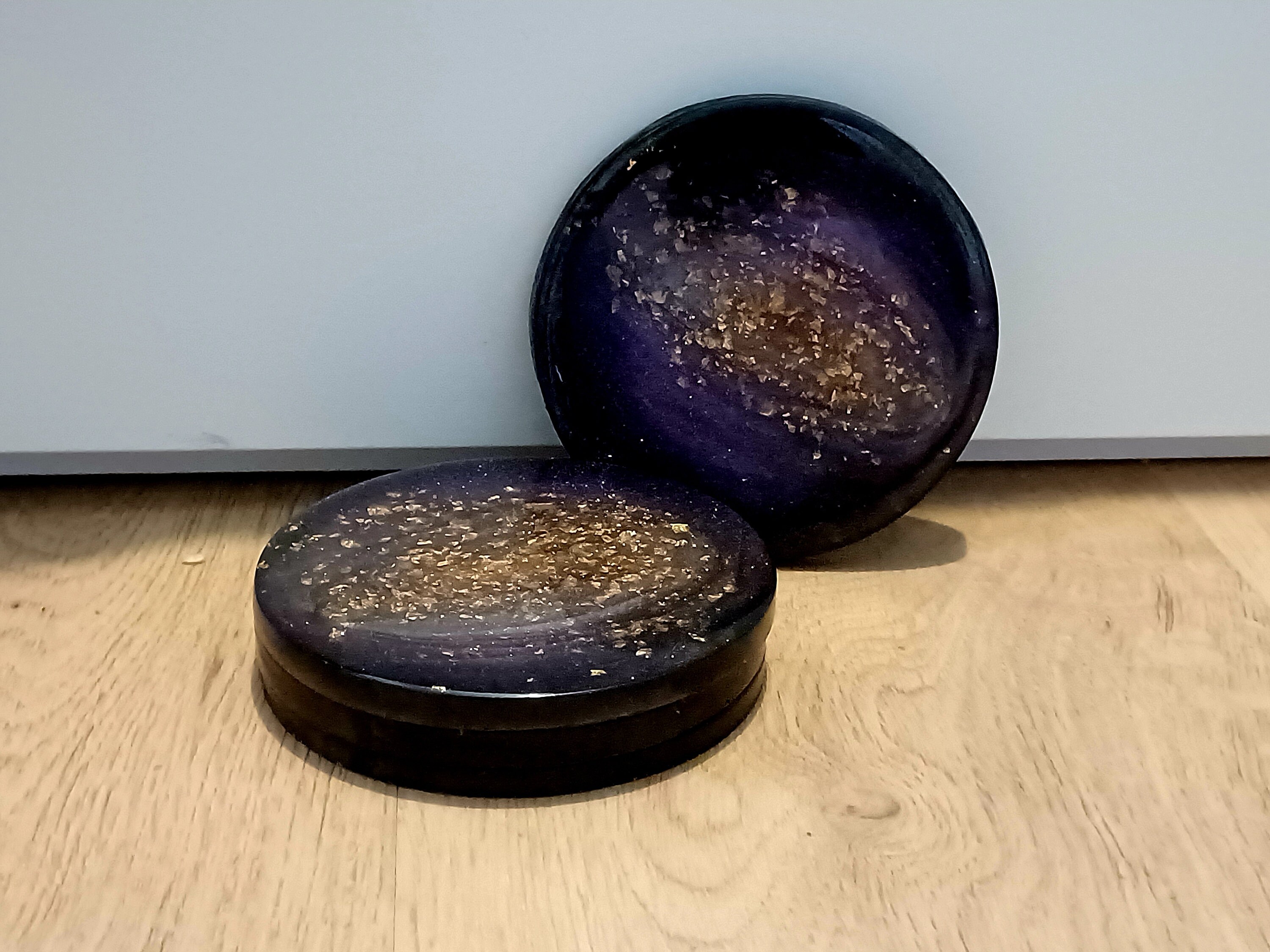 Galaxy Inspired Resin Coasters Set 4 Etsy