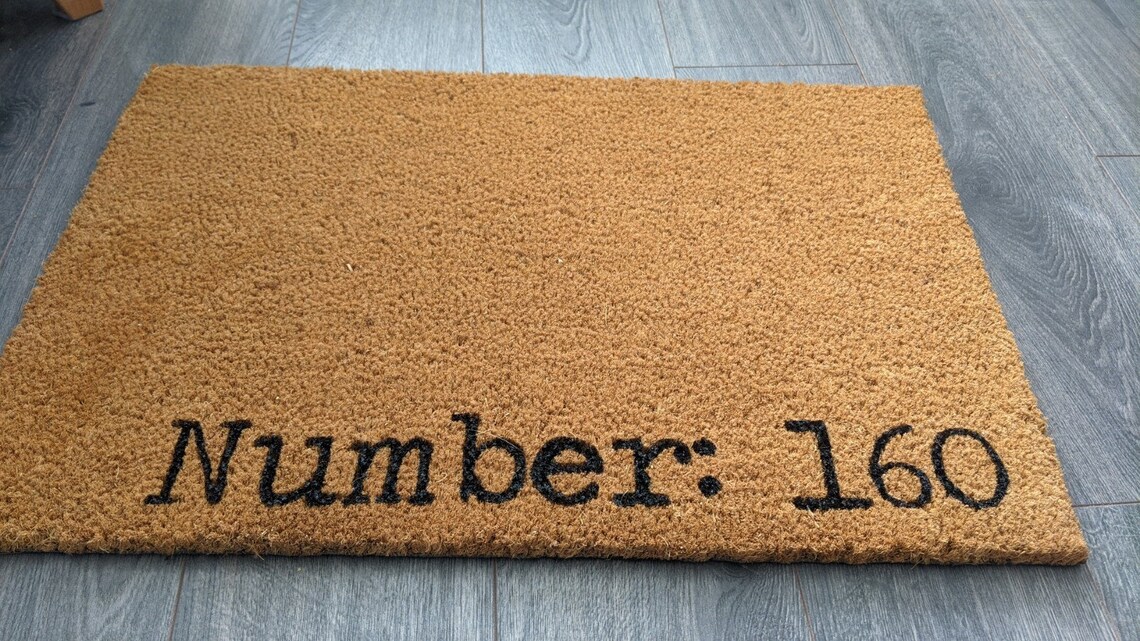 Personalised House Number Doormat Personalised Doormat Etsy
