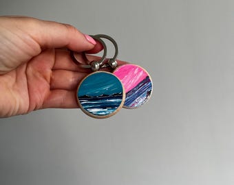 Handpainted Wooden Keyrings - Circle