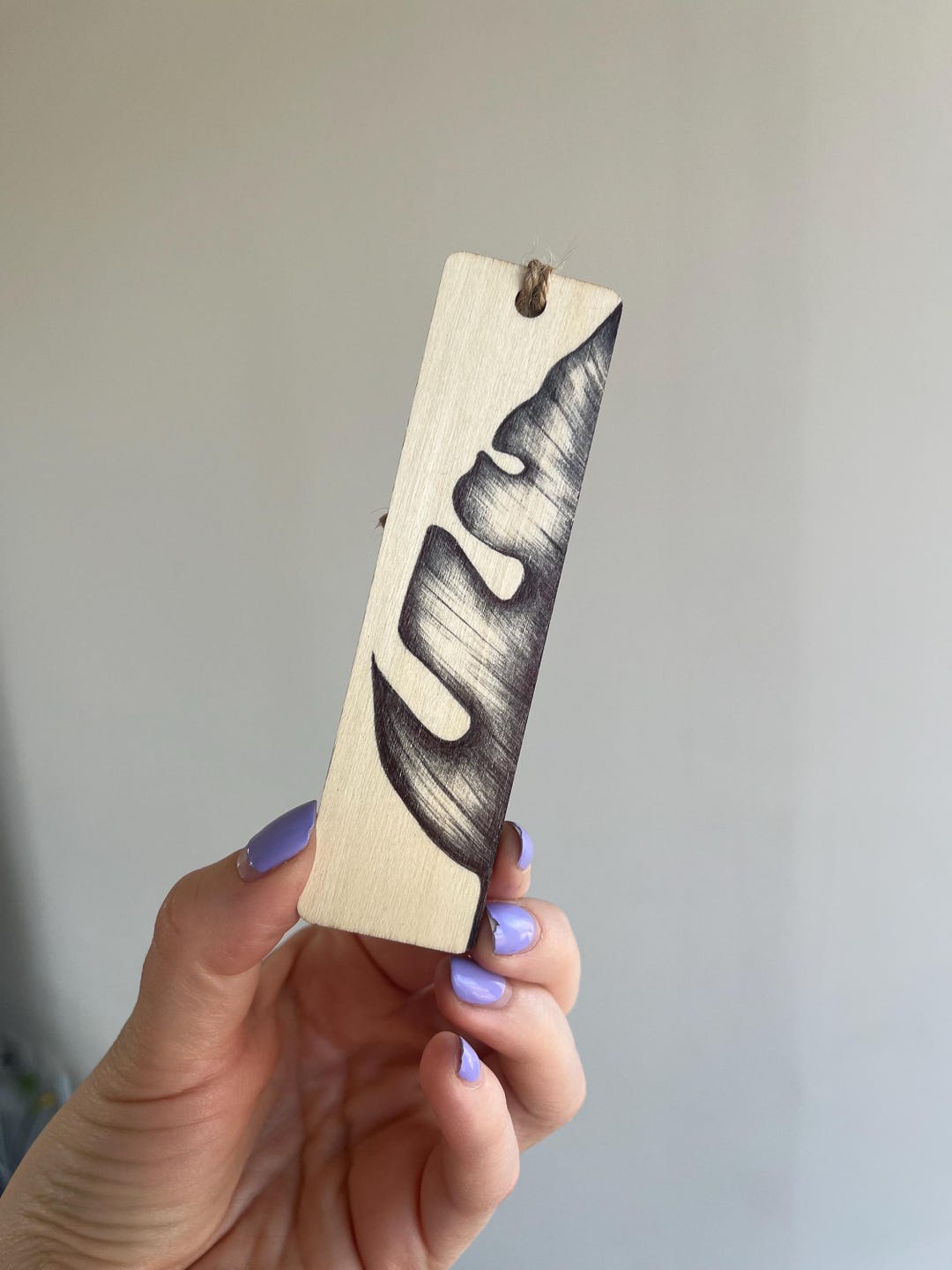 Hand Drawn Wooden Bookmark - Large Monstera - Etsy