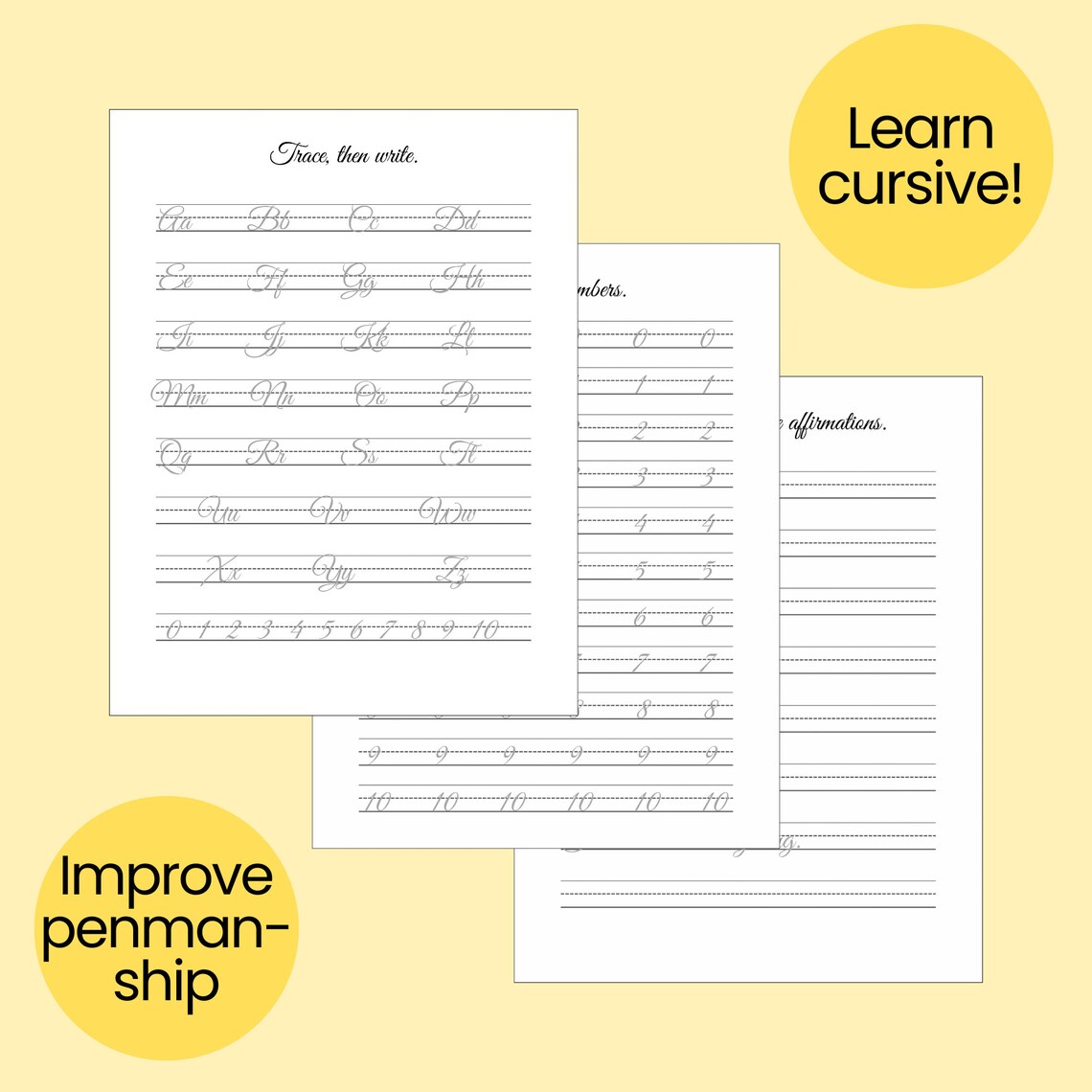 Cursive Handwriting Worksheets | Cursive Practice for Kids & Adults ...