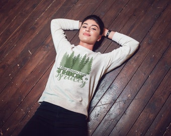Dik en sparren kerstboomsweatshirt