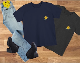 Een van de duizend gele madeliefjes T-shirt met zak