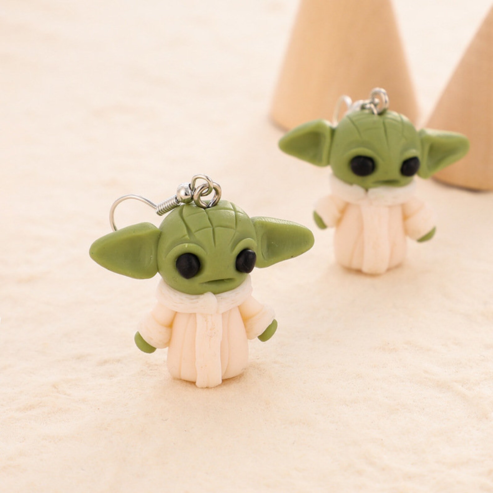 Baby Yoda Earrings Star Wars Earrings Cute Earrings Etsy