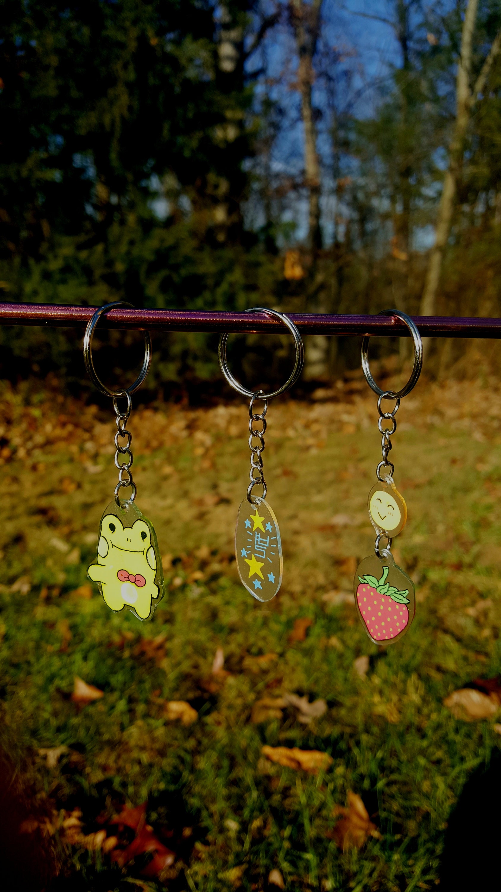 Cute Colorful Aesthetic Keychain Etsy