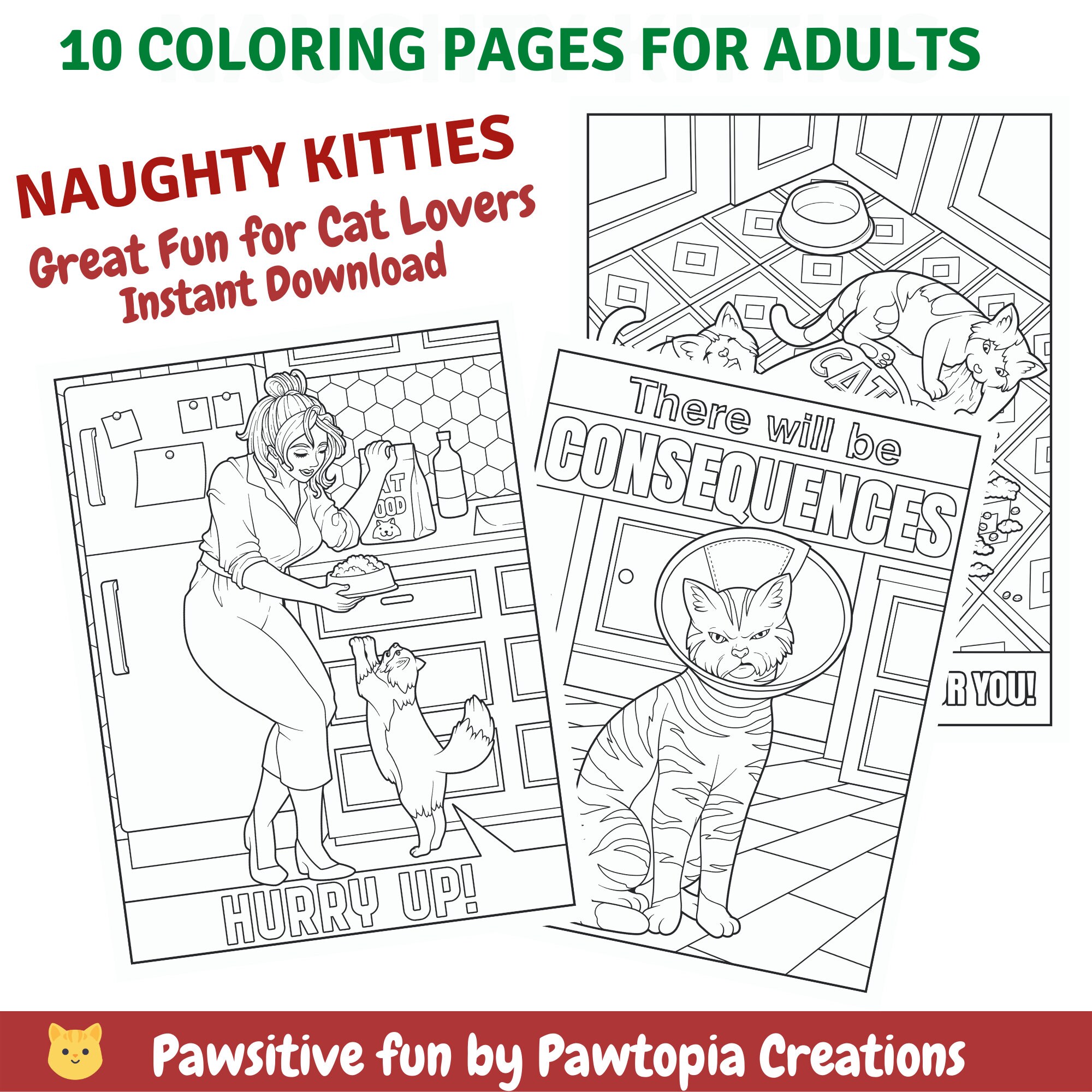 Printable Cat Coloring Pages for Adults | Adults Stress Anxiety Relief ...