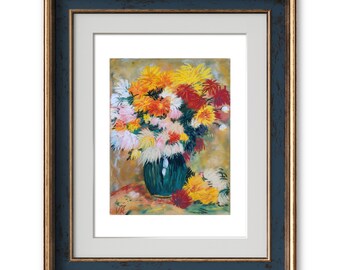 オリジナルアート ソフトパステル画 花 静物画 青のアクセント - Etsy 日本