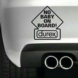 Pas De Bebe A Bord Durex Funny Voiture Rude Fenetre Etsy