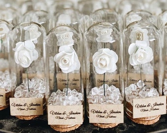 Personalized Wedding Favors for Guests, Rustic Wedding Favors, Beach Wedding Favors, Engagement Party Gifts, Glass Dome Favors, Cloche Dome