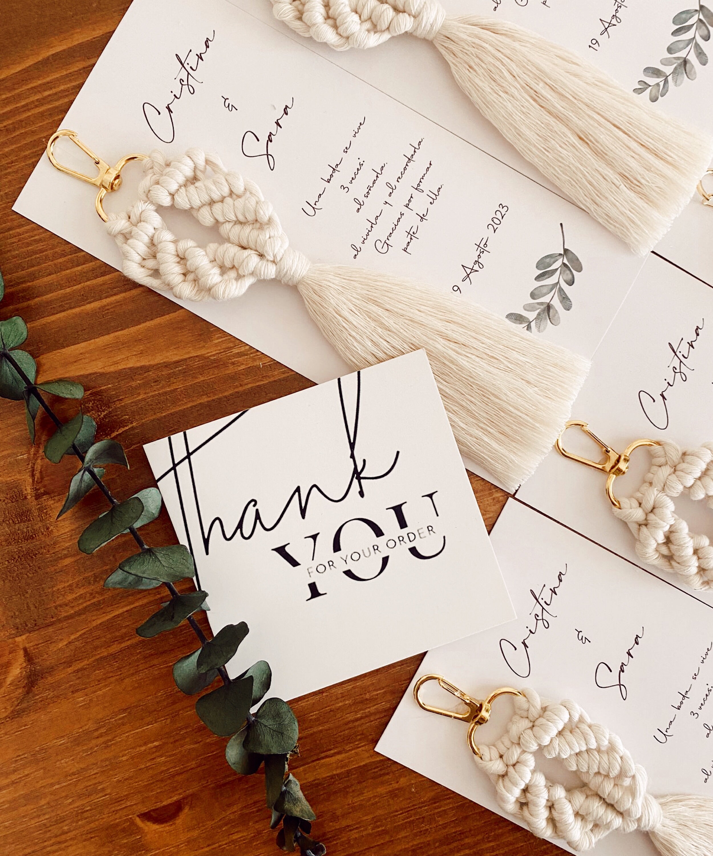 Personalized Macrame Keychains Wedding Favors Boho Wedding - Etsy