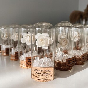 Personalized Wedding Favors for Guests, Rustic Wedding Favors, Beach Wedding Favors, Engagement Party Gifts, Glass Dome Favors, Cloche Dome zdjęcie 4