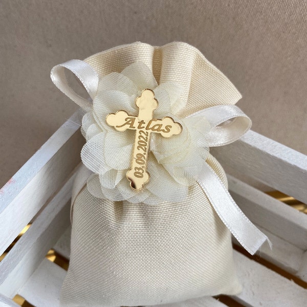 Personalized Baptism Cross Favors, First Communion Favors, Custom Baby Shower Favors, Baby Girl Boy, 1st Birthday Favors, Christian Gifts