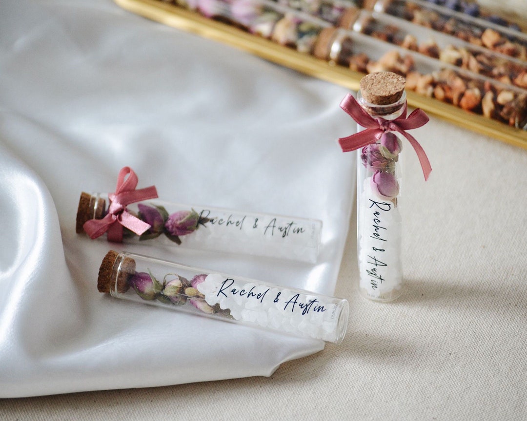 Bath Salt Party Favors, Bridal Shower Favors, Rose Bath Salt Gifts in