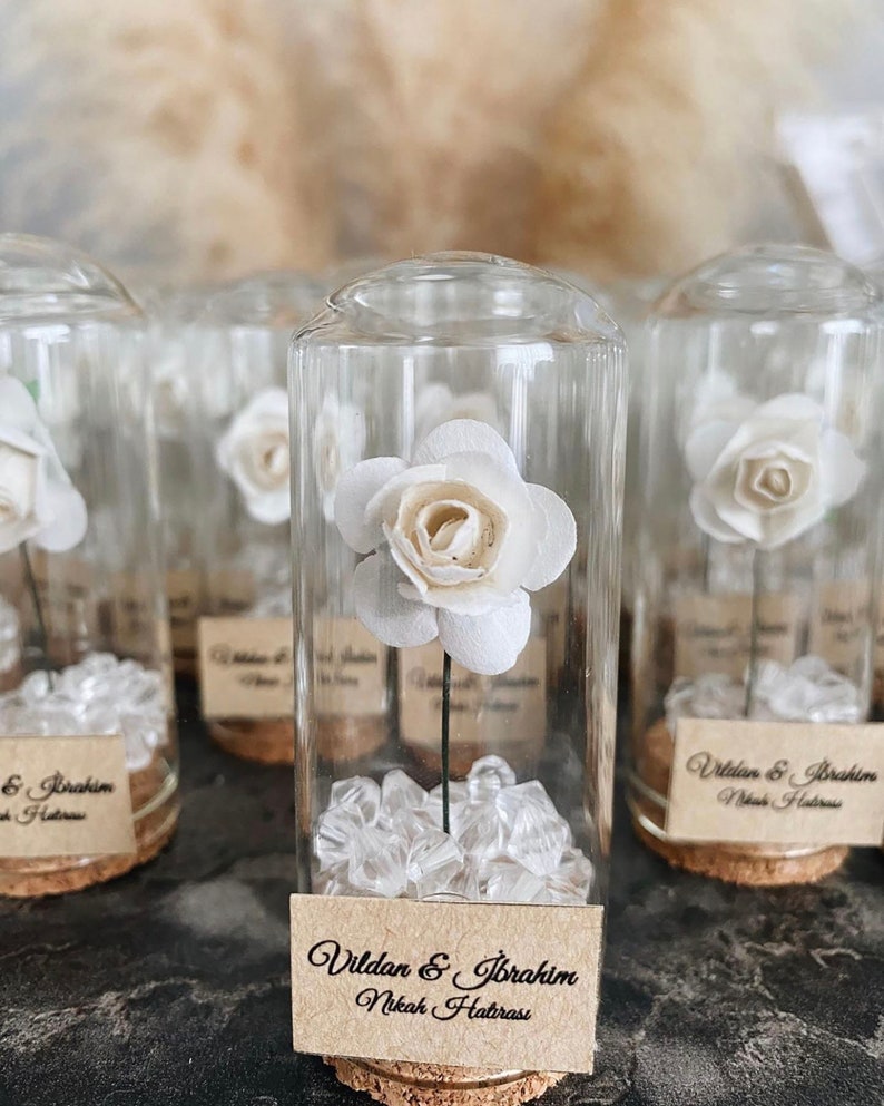 Personalized Wedding Favors for Guests, Rustic Wedding Favors, Beach Wedding Favors, Engagement Party Gifts, Glass Dome Favors, Cloche Dome zdjęcie 2