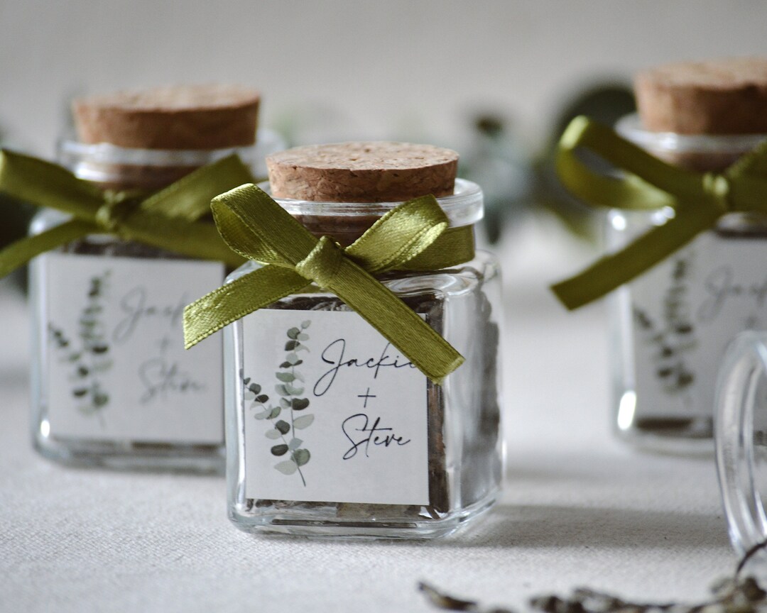 Bulk Glass Jar Herbal Tea Favors Rustic Wedding Favors for - Etsy