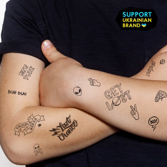 Cool School Party Tattoo Stickers for Boys Temporary - Etsy Cool School Party Tattoo Stickers for Boys Temporary - Etsy