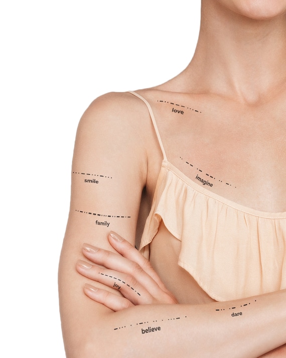 Morse Code Temporary Tattoos Wear Your Secret Message - Etsy Australia