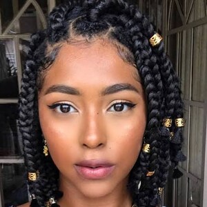 Short Length Big Box Braids With Frontal Lace - Etsy