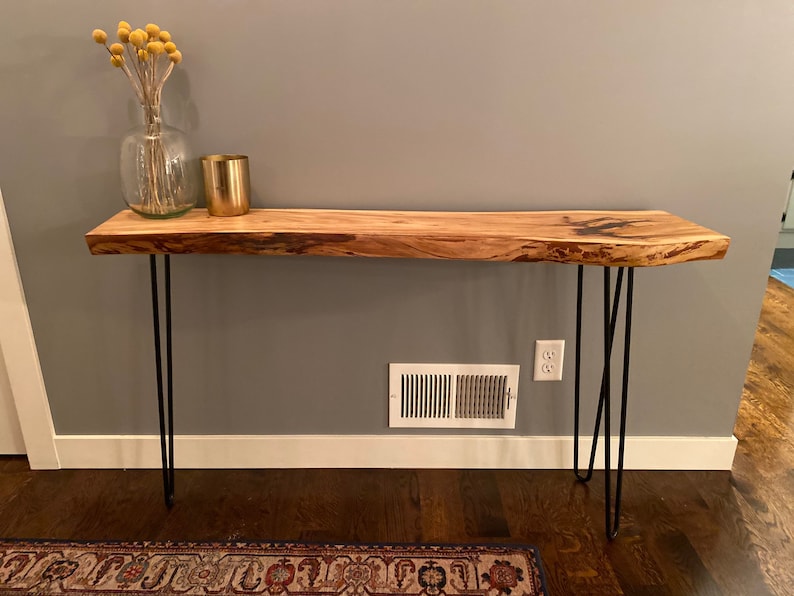 Live Edge Sofa Table Live Edge Entry Table Handmade Wood Etsy